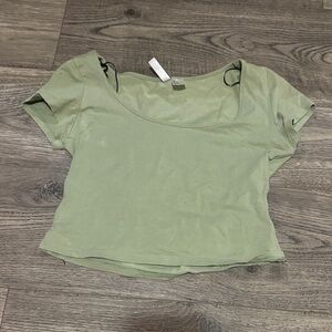 H&M Light Green Crop Top